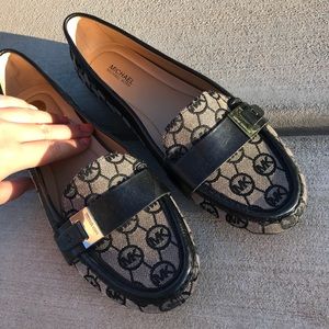 Michael Kors Monogram Print Loafers